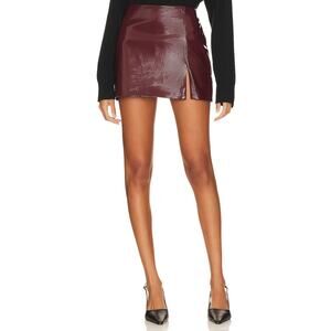 Amanda Uprichard Burgundy Mini Skirt